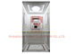 Assoalho do PVC do design de interiores do elevador da casa de campo com luz de aço inoxidável/tubo
